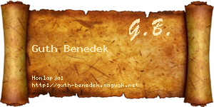 Guth Benedek névjegykártya